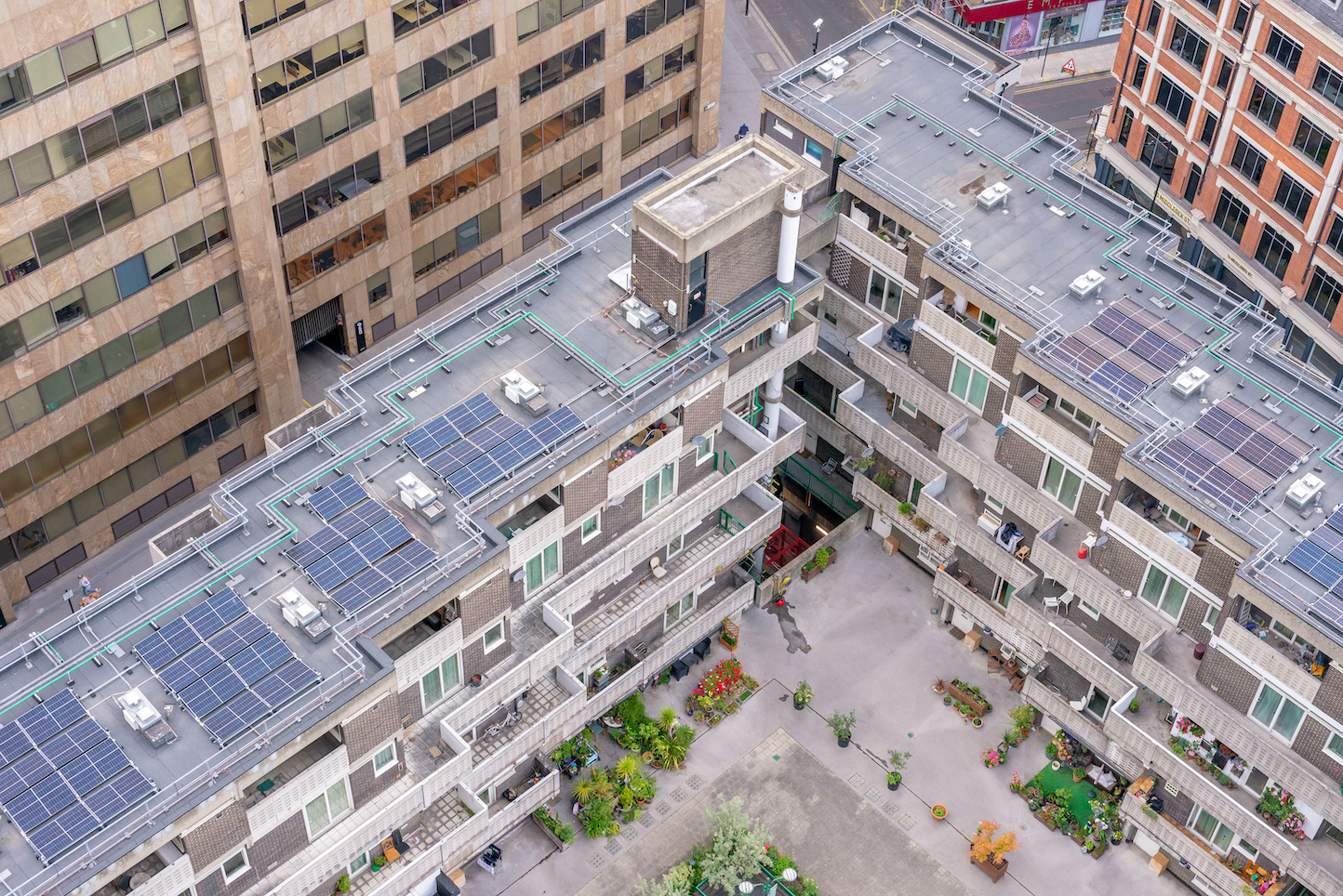Aldgate Solar Power panels from above
